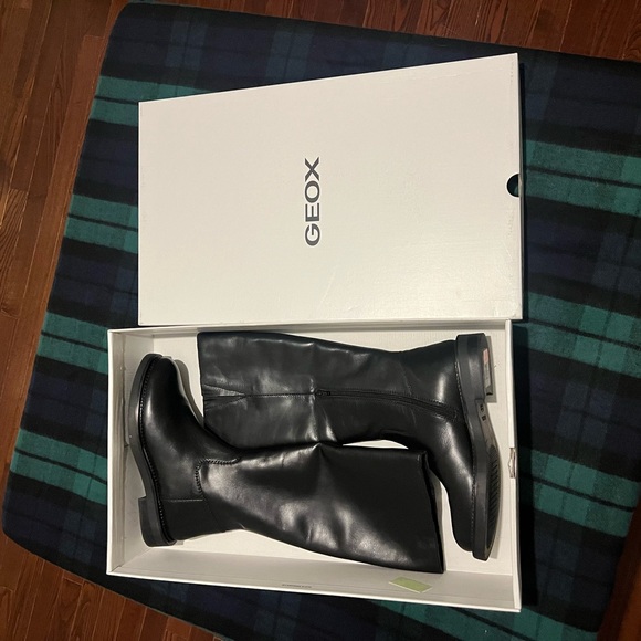 Geox Black Over the Knee Boots - Picture 2 of 7